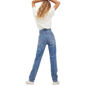 NWT ROLLA’S Elle Super High Rise Relaxed Jeans in Paris Blue Size 25